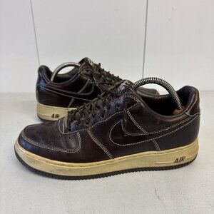 2004 Nike Air Force 1 Premium Baroque Brown Leather 309096-211 Sz 9M AF1 RARE